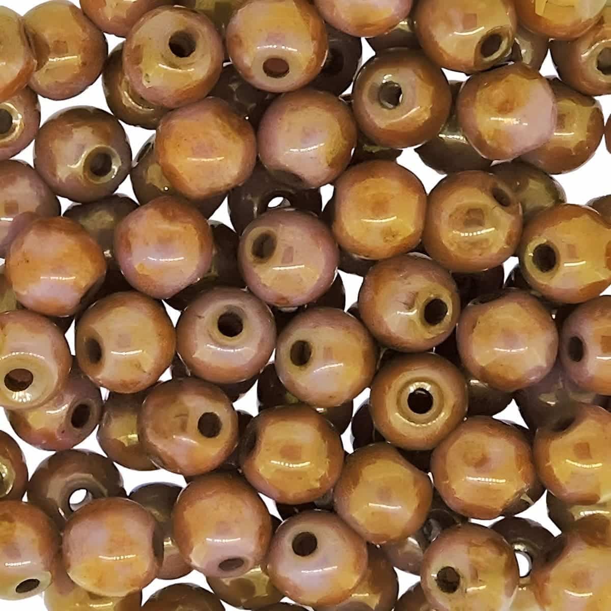 Czech Round Druk Beads 4mm – Decora Pecan 100pcs