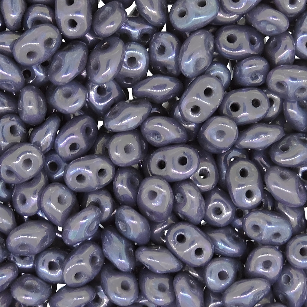 SuperDuo Beads Two-hole 5×2.5mm Nebula Violet 22GM