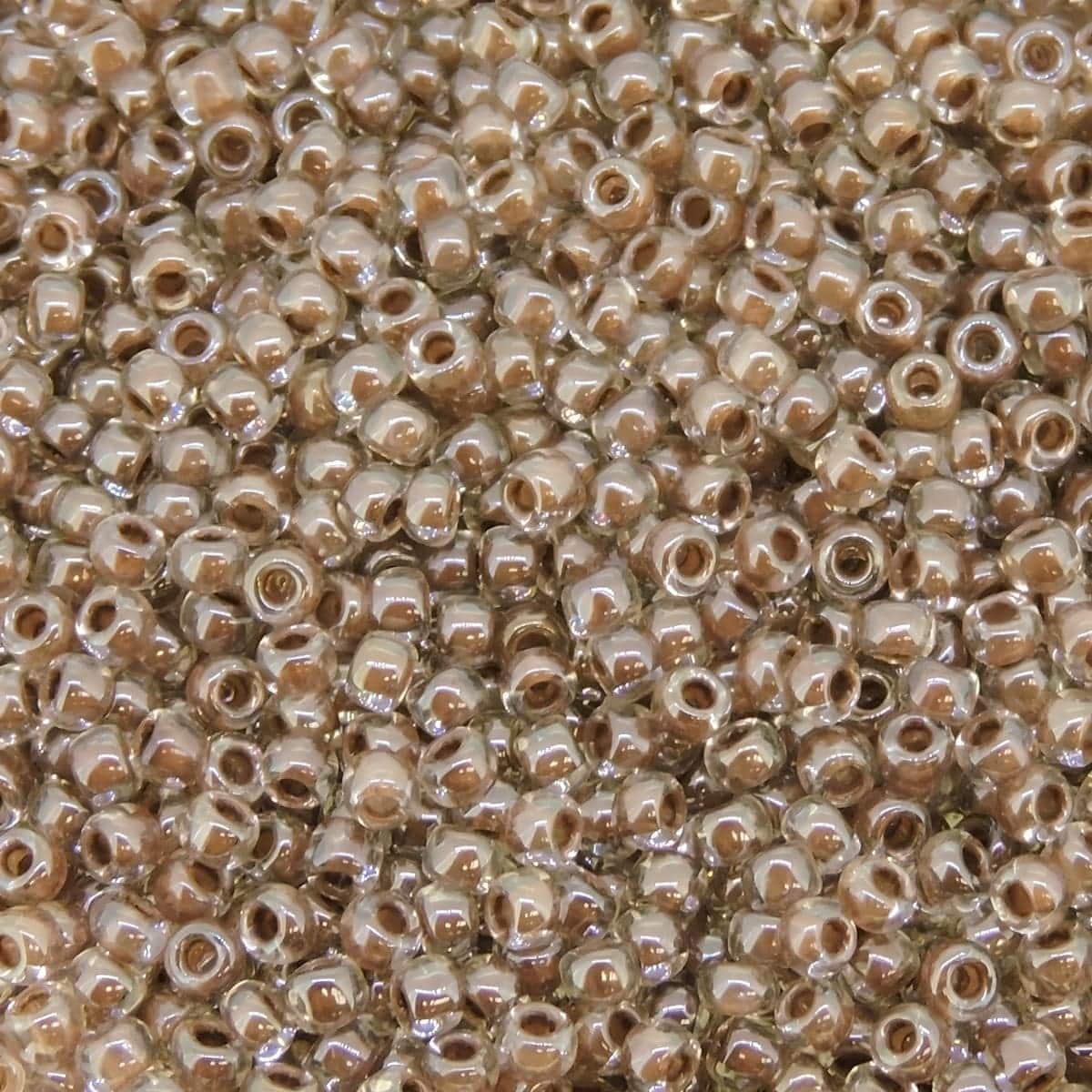 Toho Seed Beads Round Size 11/0 28GM Antique Plum Lined Crystal 11-1071