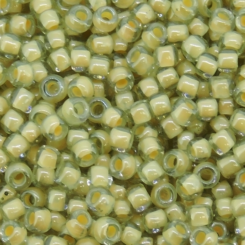 Toho Seed Beads Round Size 11/0 25GM Orange Cream Lined Black Diamond 11-369