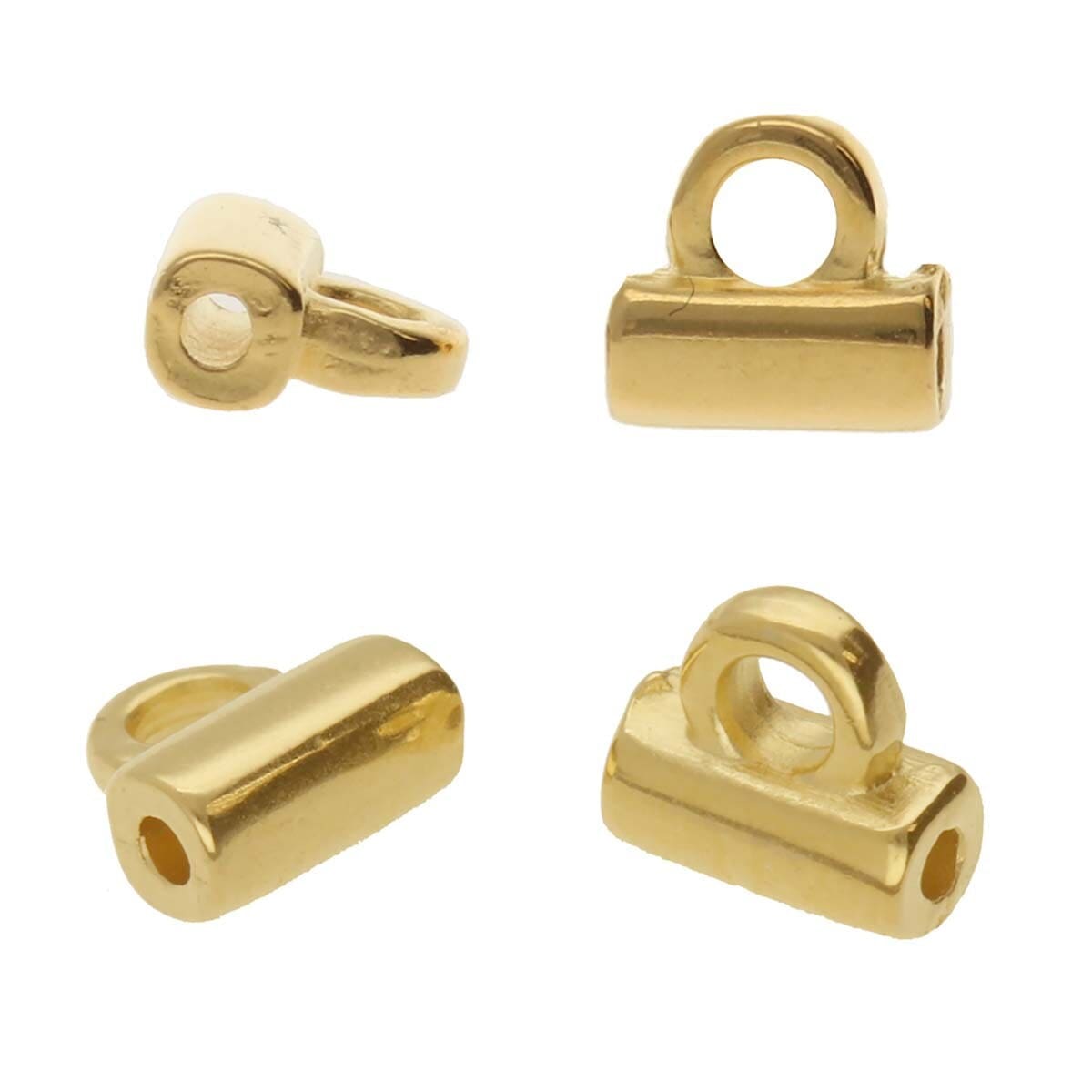 Cymbal Bead End Soros for Tila Beads 10pcs Gold Plated