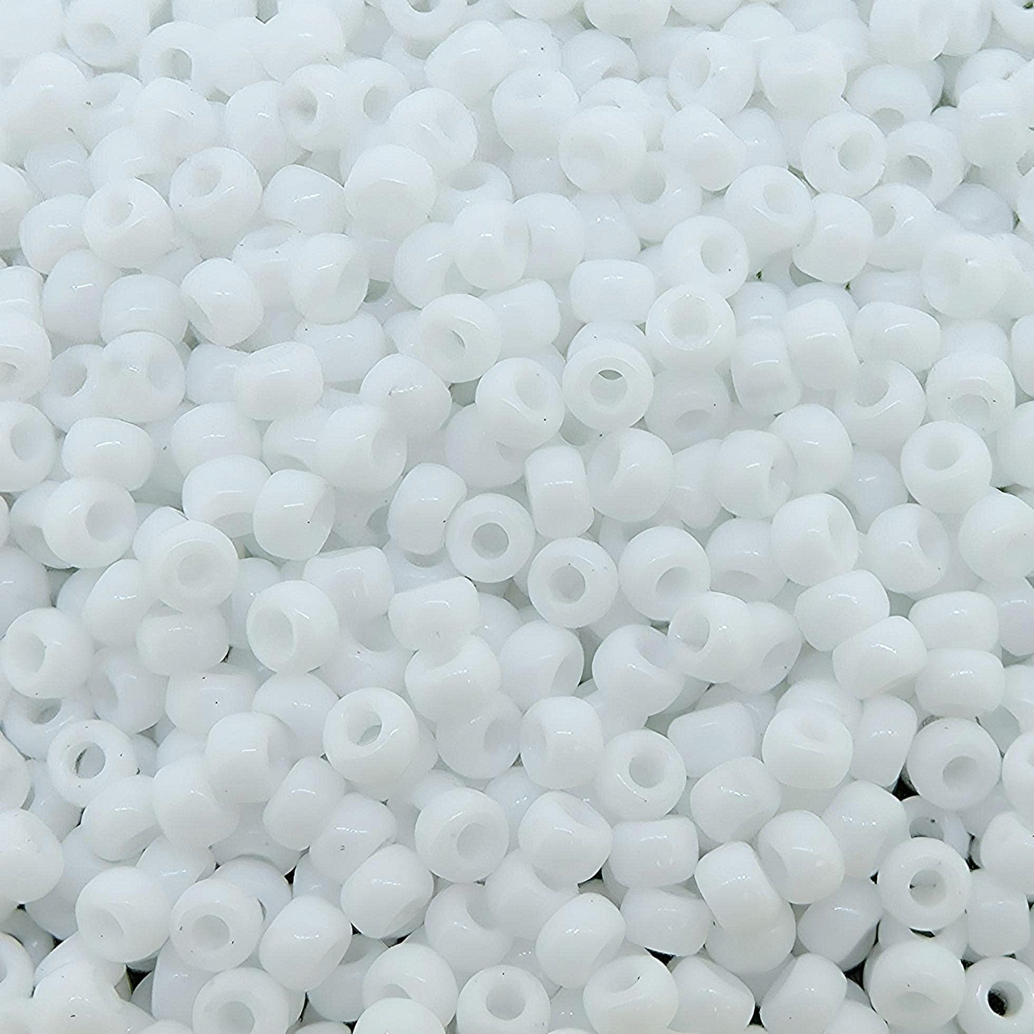 Miyuki Round Seed Beads Size 8/0 Opaque White Bulk 50GM