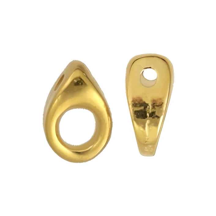 Cymbal Bead End Kolympos for SuperDuo Beads 10pcs 24K GP