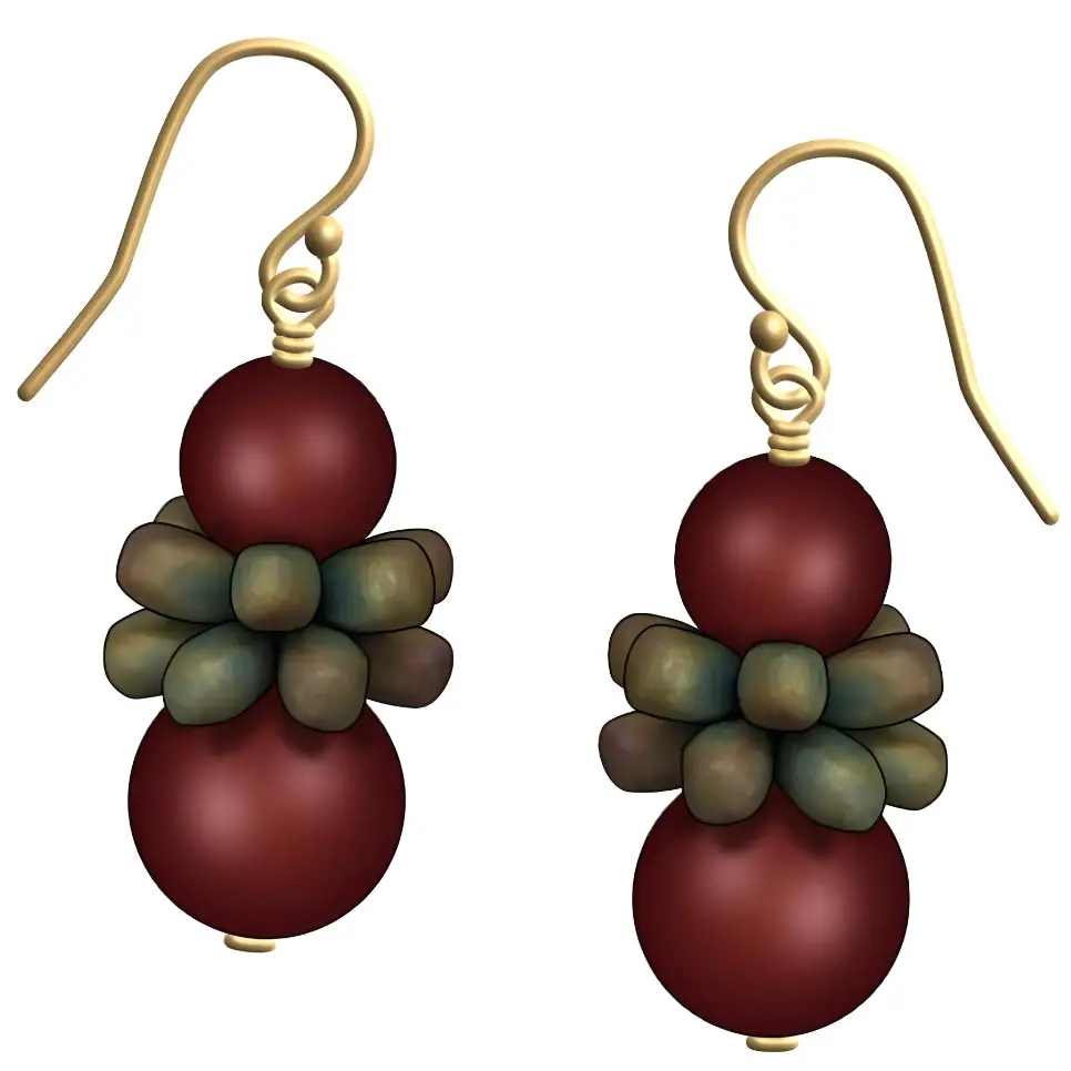Long Drop Ruffle Earrings Pattern