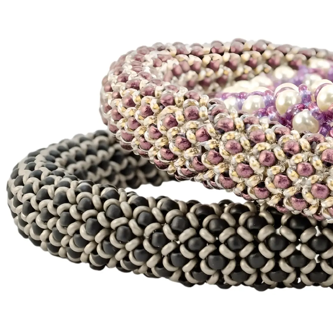 Chenille Bracelet with Toho Demis Pattern