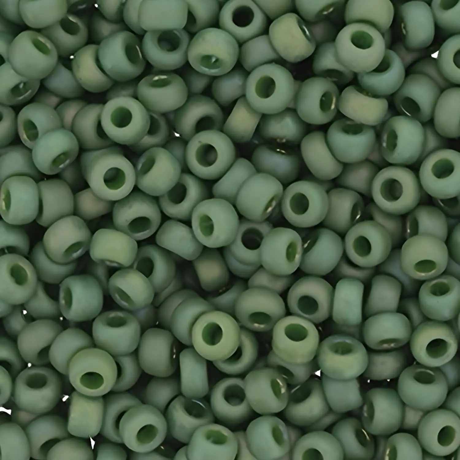 Miyuki Round Seed Beads Size 8/0 Frosted Opaque Glazed Rainbow Shamrock Green 22GM