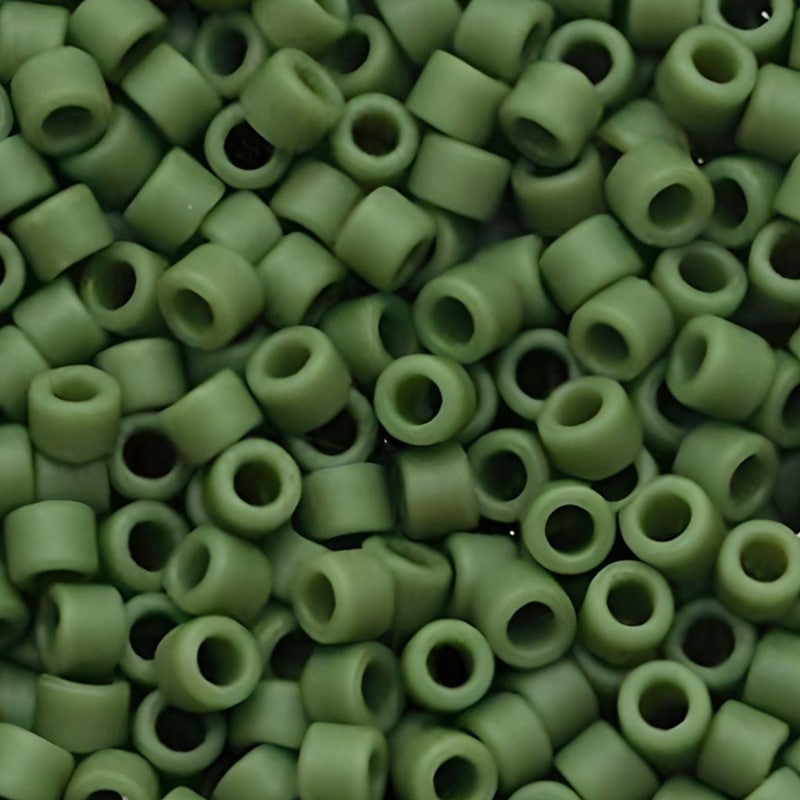 DB1585 Miyuki Delica Seed Beads Size 11/0 Matte Opaque Avocado Green 7.2GM