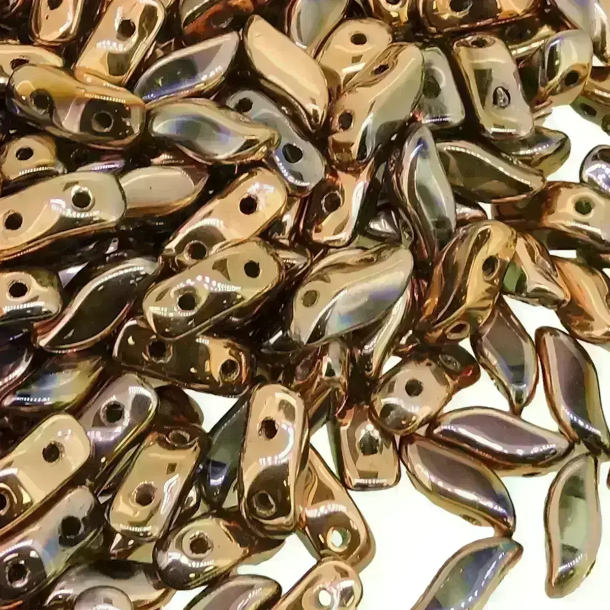 StormDuo Beads 3x7mm, Crystal Capri Gold Full 12GM/100pcs