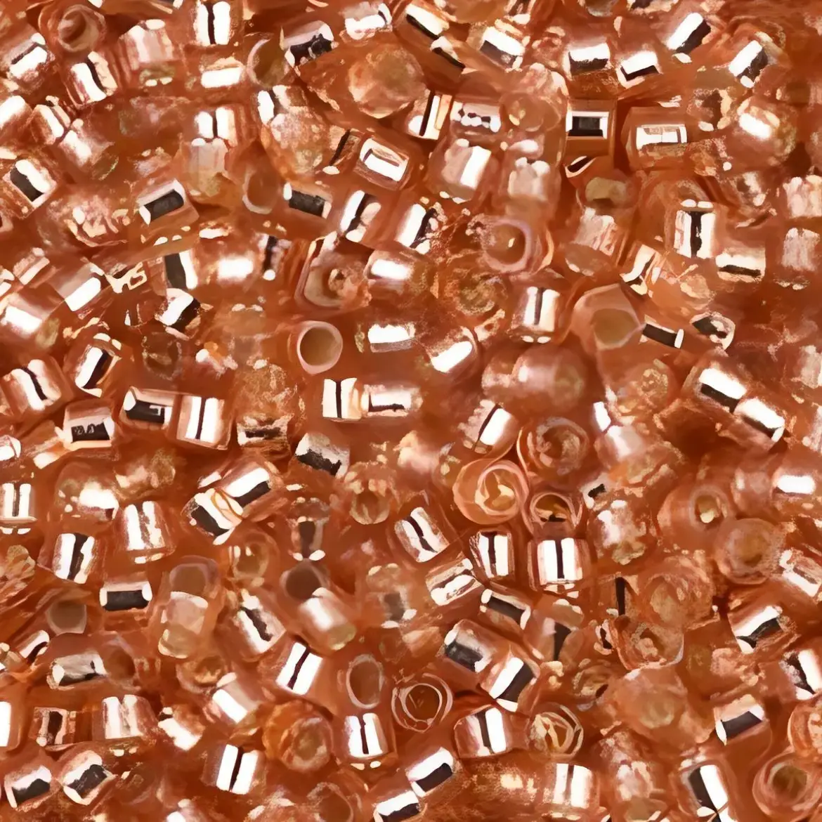 DB2151 Miyuki Delica Seed Beads Size 11/0 Duracoat Silver Lined Rose Copper 7GM