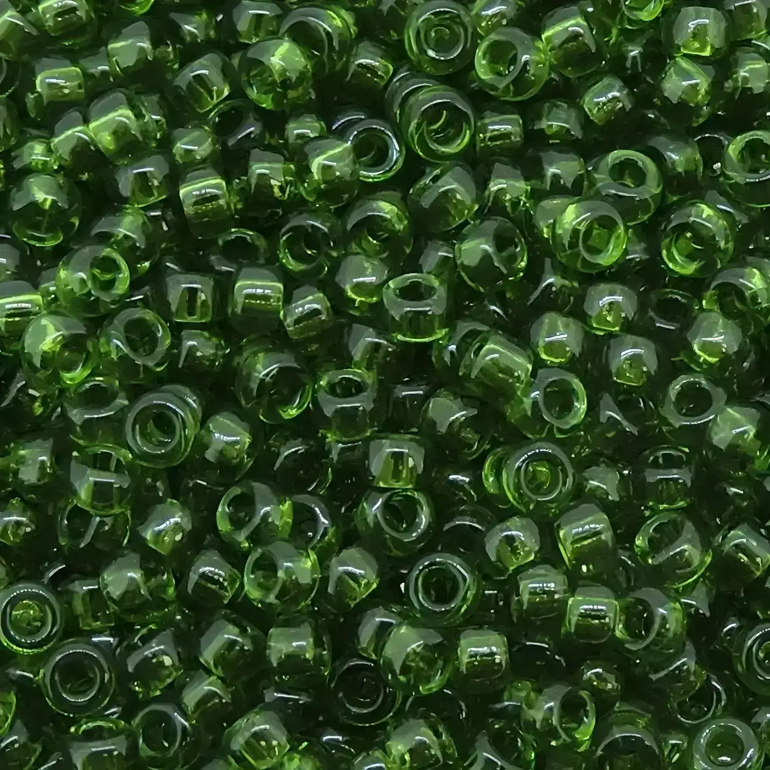 Miyuki Round Seed Beads Size 11/0 Transparent Olive Green 24GM
