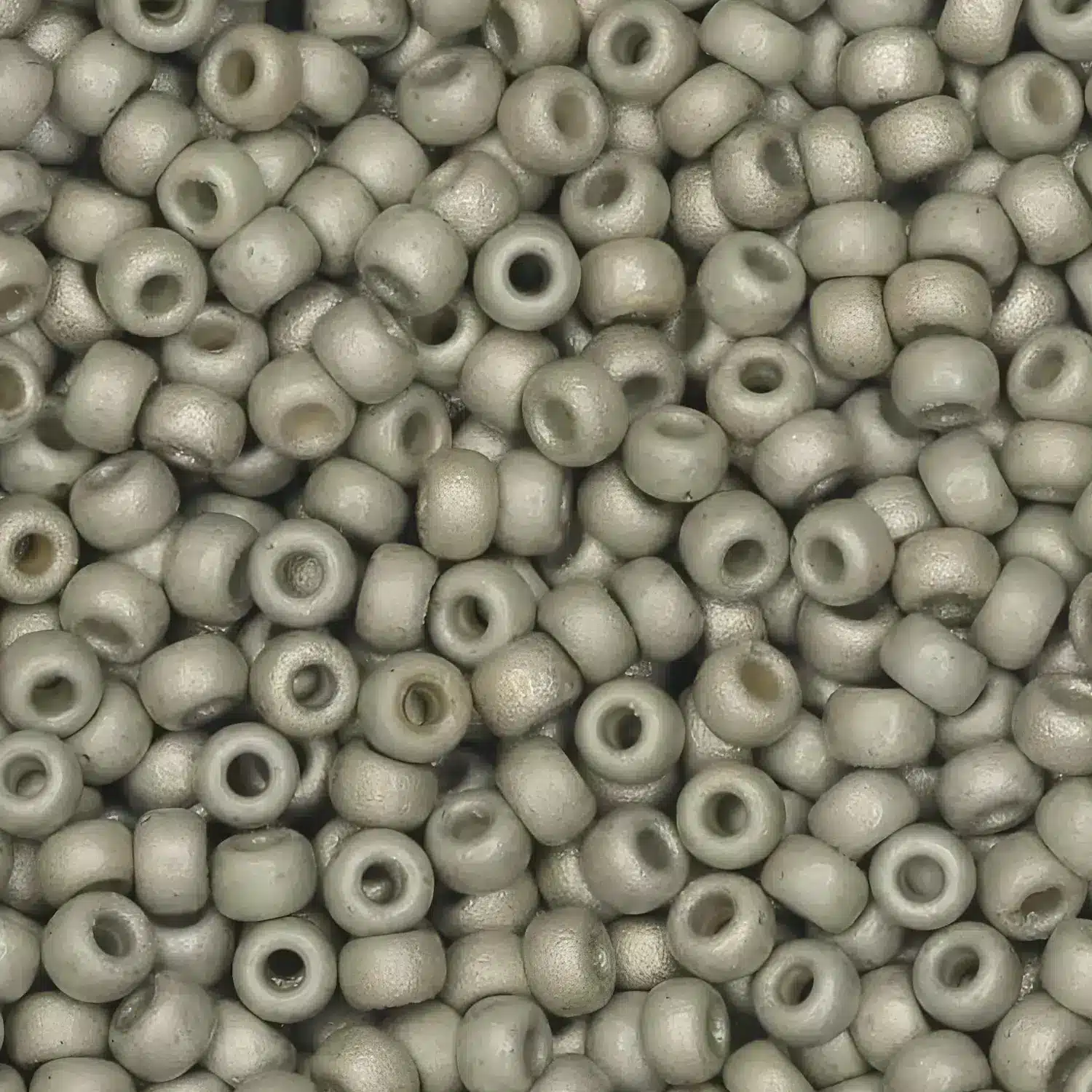 Miyuki Round Seed Beads Size 11/0 Duracoat Galvanized Matte Light Pewter 24GM