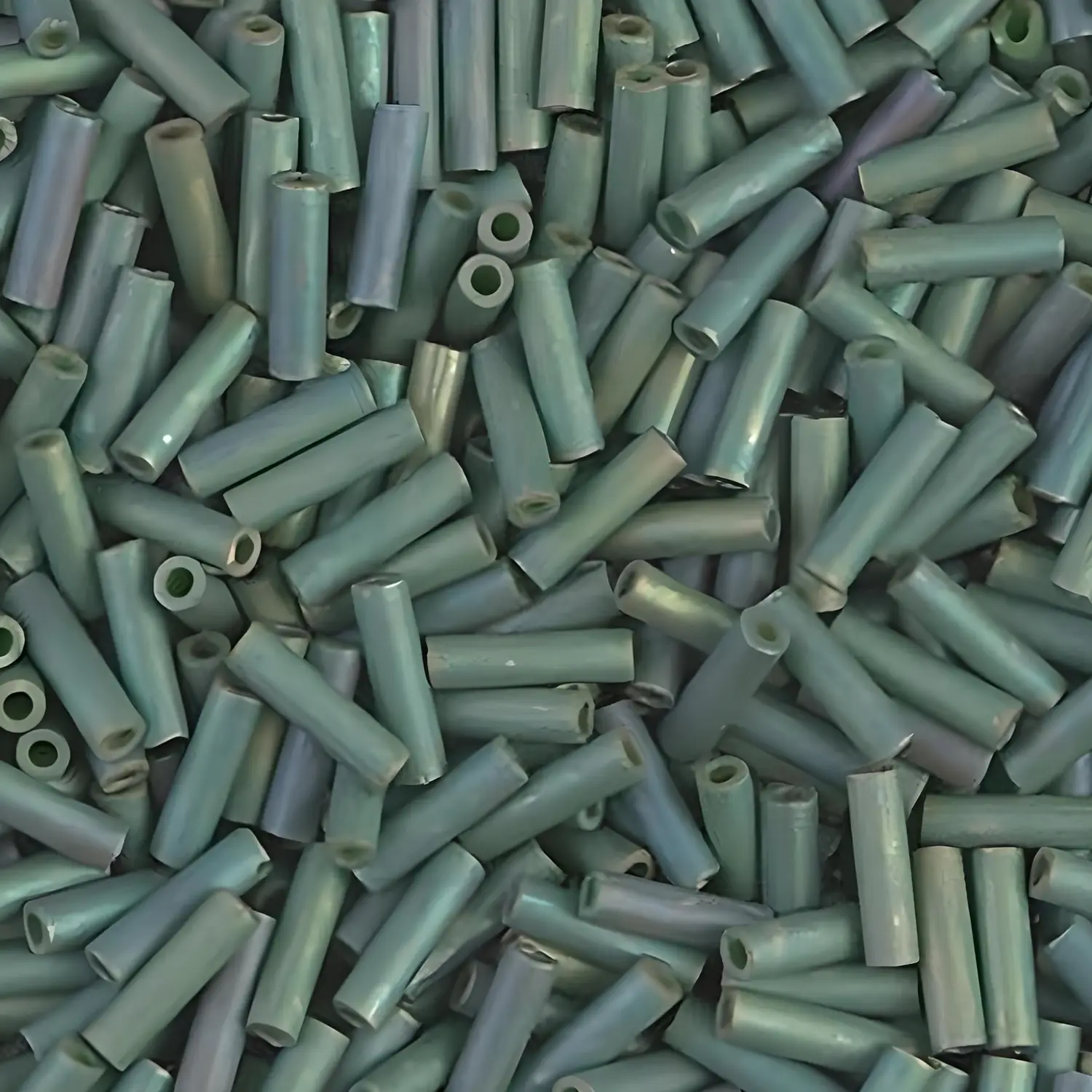 Miyuki Bugle Beads Size #2, 6mm, 17GM Matte Sage Green
