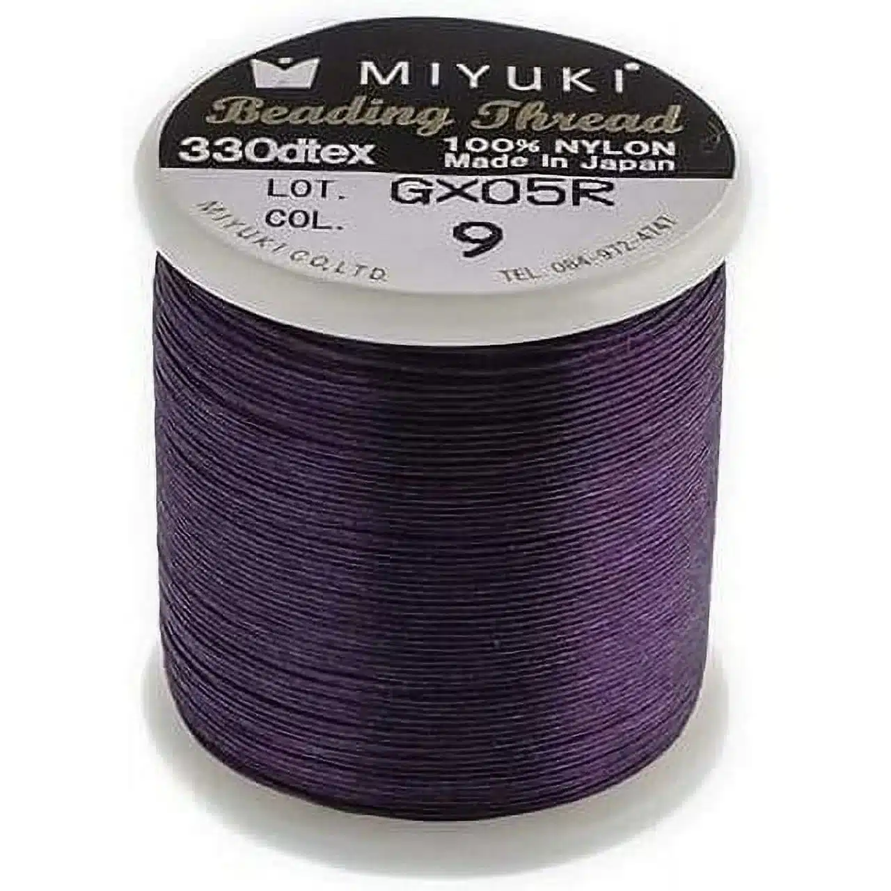 Miyuki Nylon Beading Thread, Size B, 50 Meters, Purple