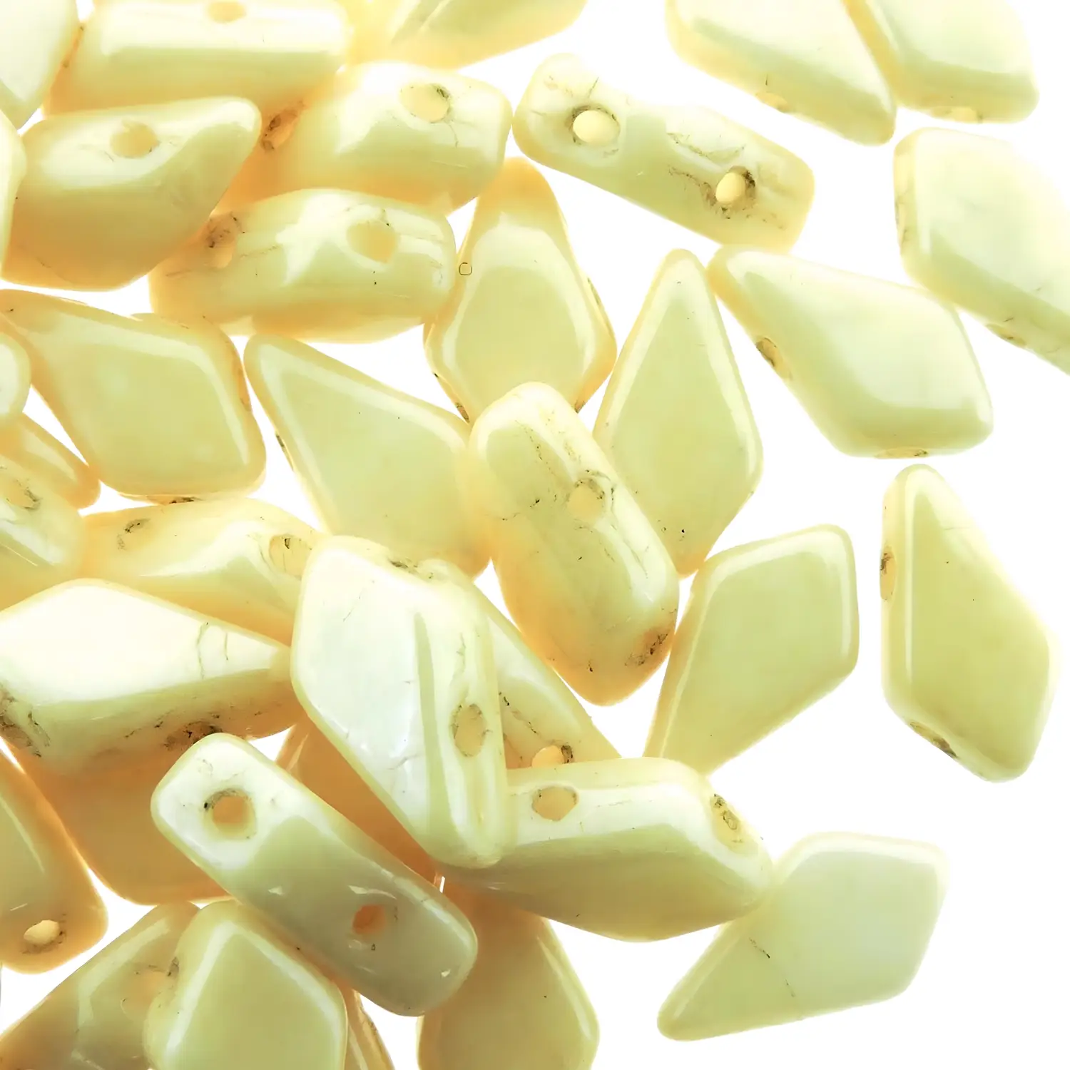 Kite Beads 2-Hole 9x5mm 9GM – Chalk Champagne Luster