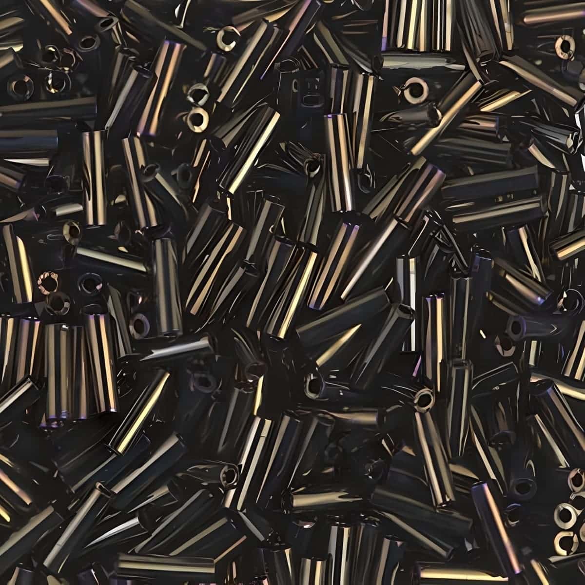 Miyuki Bugle Beads Size #2, 6mm, 17GM Metallic Brown Iris