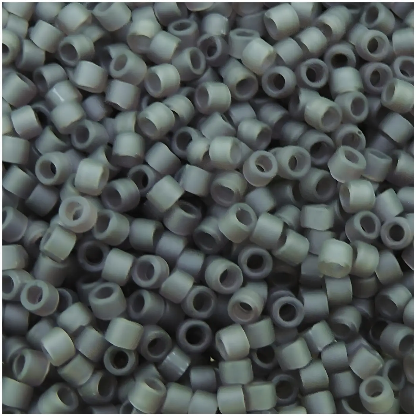 DB2409 Miyuki Delica Seed Beads Size 11/0 Matte Opaque Charcoal 7GM