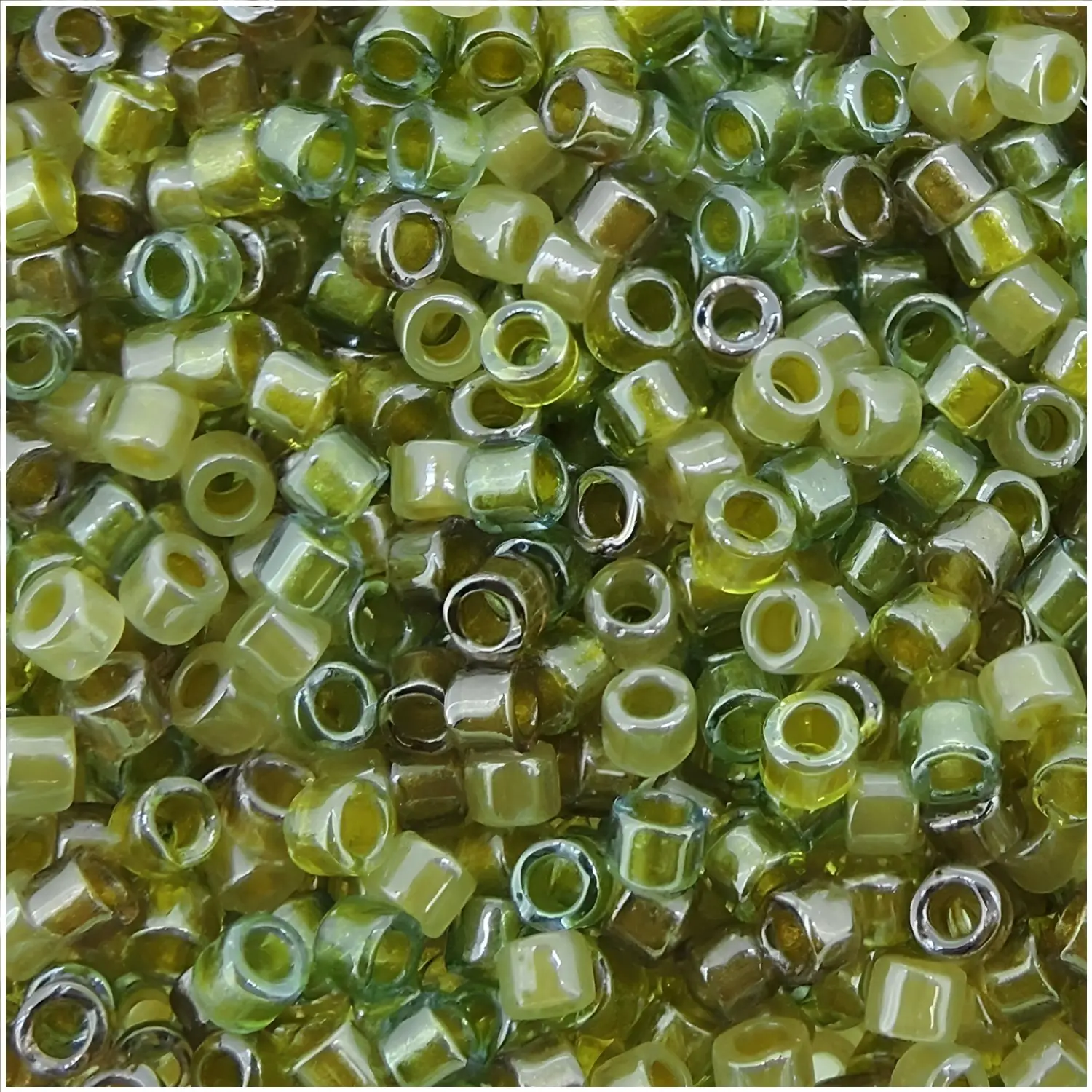 DB0989 Miyuki Delica Seed Beads Size 11/0 Sparkling Lined Camouflage Mix 7GM