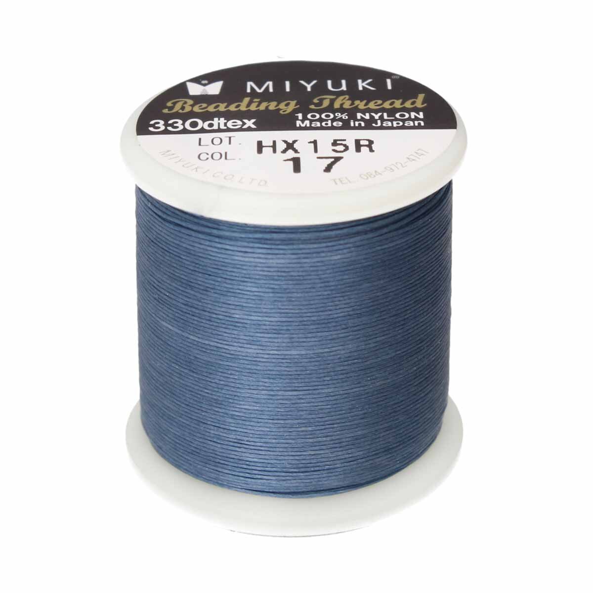 Miyuki Nylon Beading Thread, Size B, 50 Meters, Dark Blue