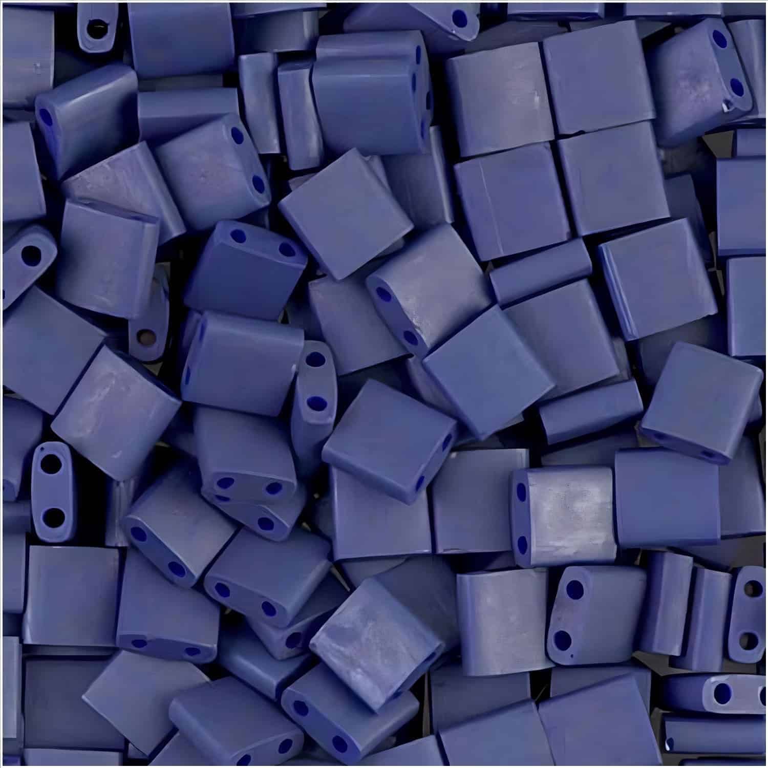 Miyuki Tila Beads 5mm 2-hole Square Matte Metallic Cobalt 7.2GM TL2075