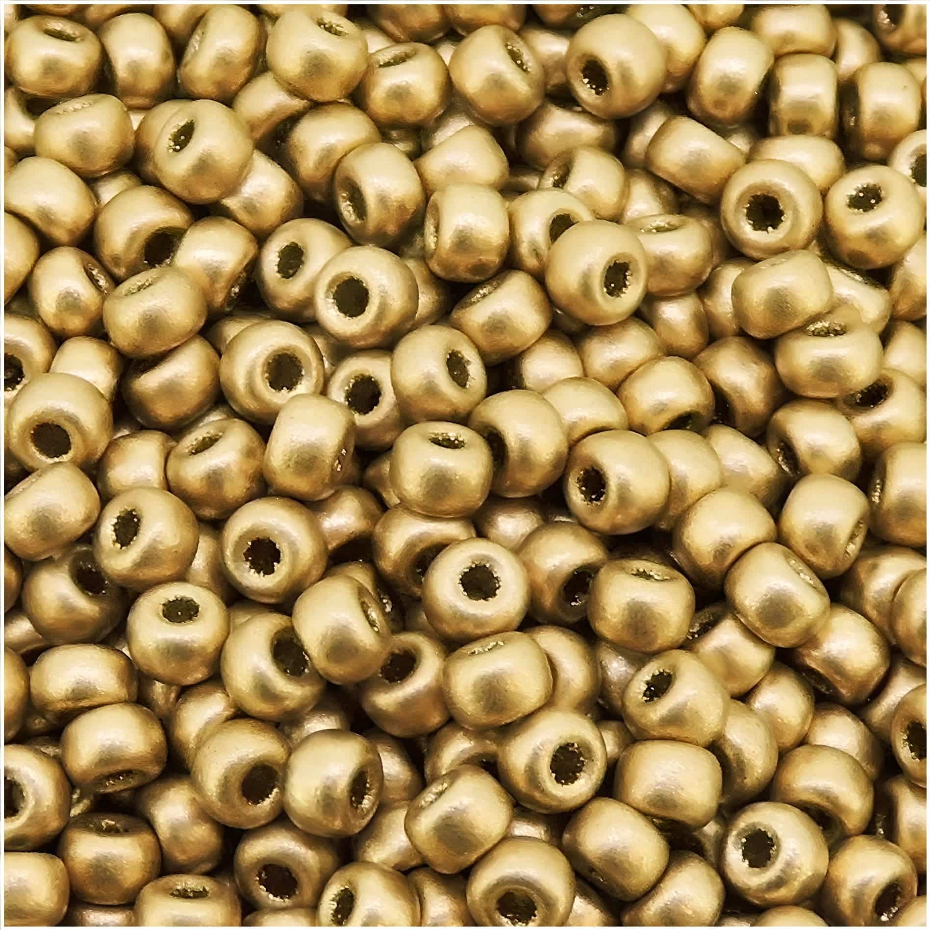 Miyuki Round Seed Beads Size 8/0 Matte Metallic Aztec Gold 22GM