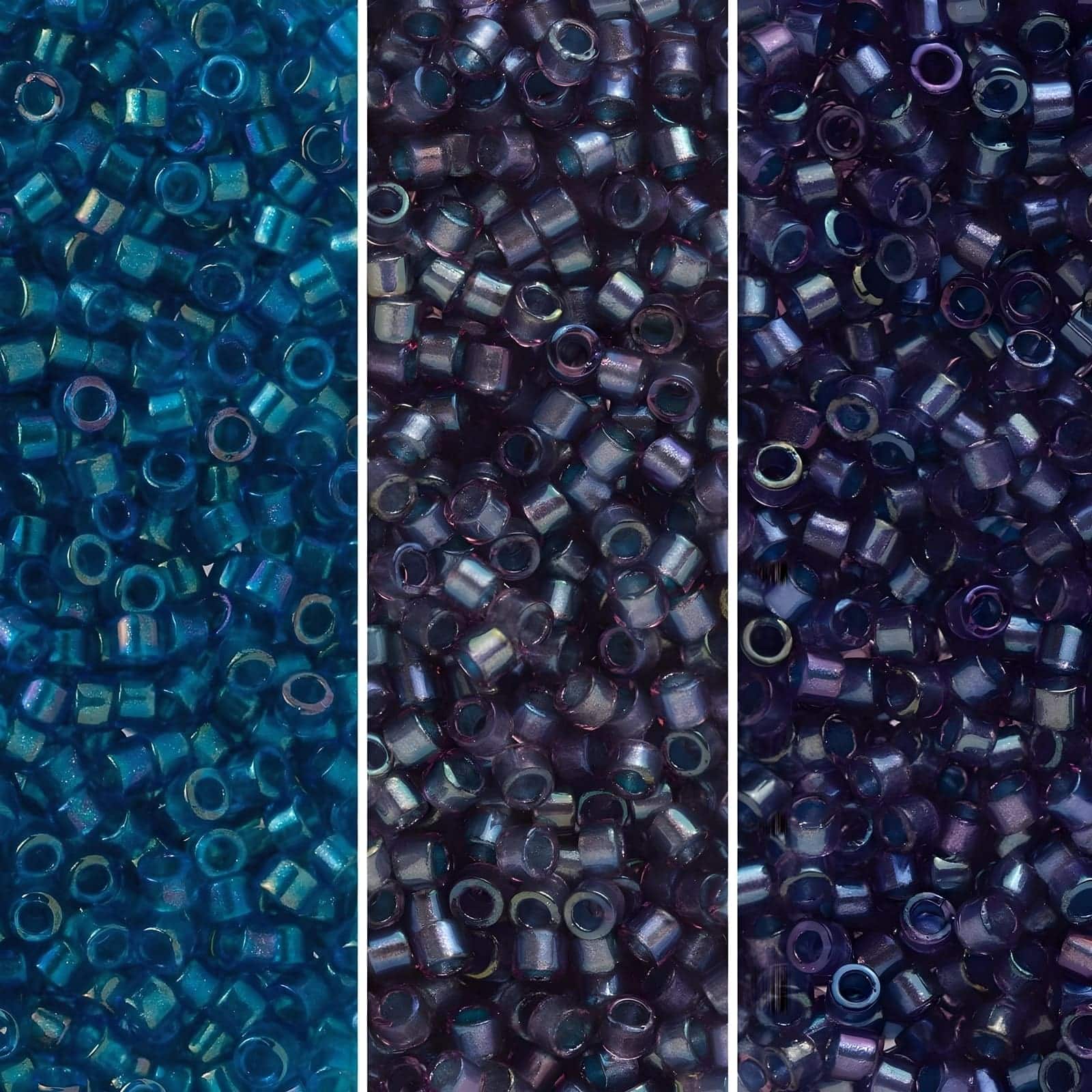 Set of 3 Colors, 21GM, Miyuki Delica Seed Beads Size 11/0, DB2385 DB2386 DB2387