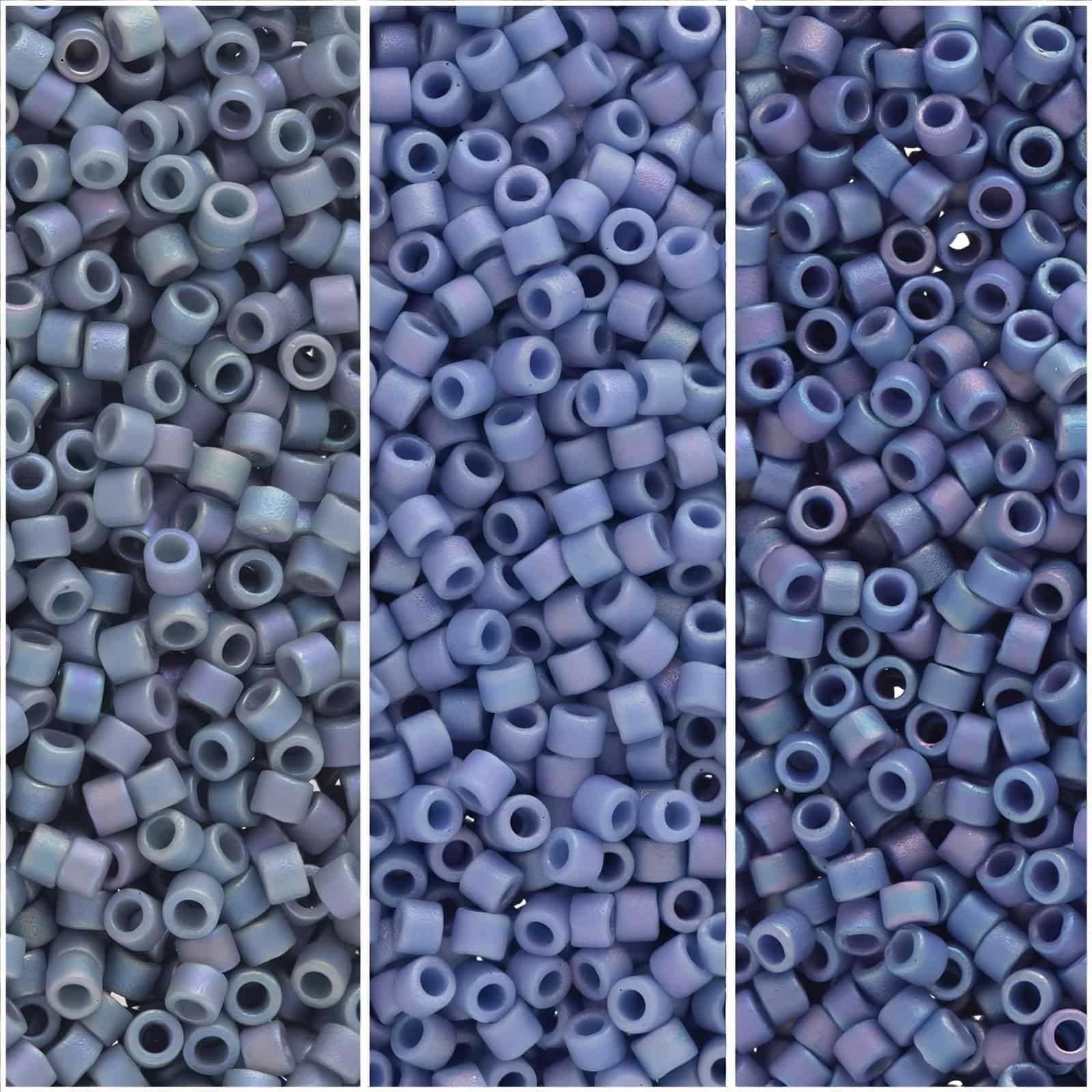 Set of 3 Colors, 21GM Miyuki Delica Seed Beads 11/0 DB2316 DB2317 DB2318