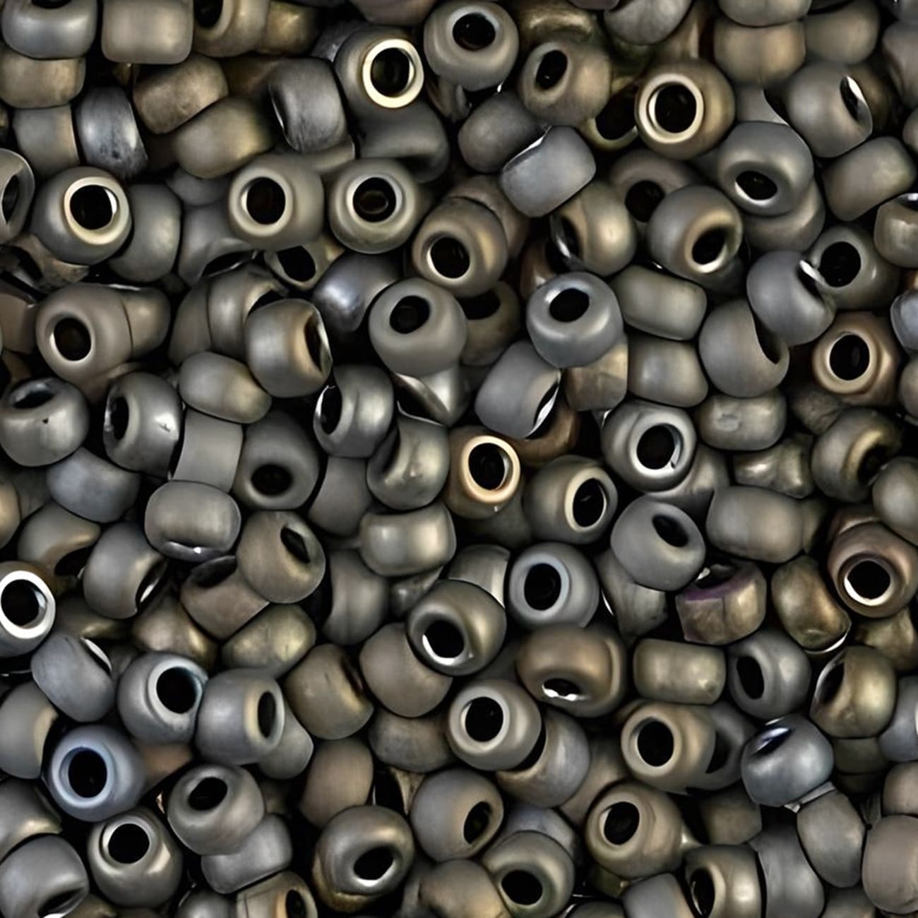 Miyuki Round Seed Beads Size 11/0 Matte Silver Gray 24GM