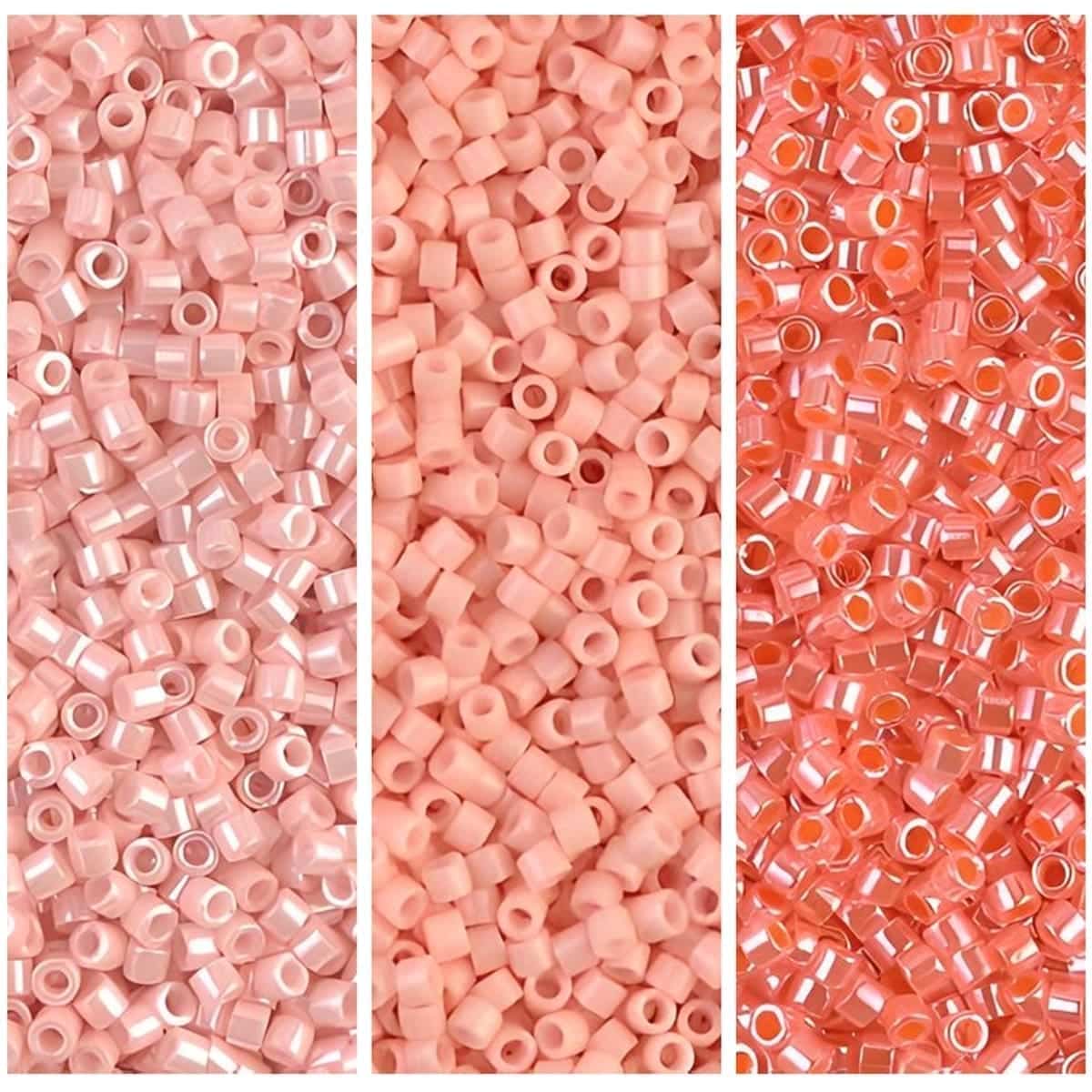 Set of 3 Colors, 21GM Miyuki Delica Seed Beads 11/0 DB0206 DB0235 DB1533