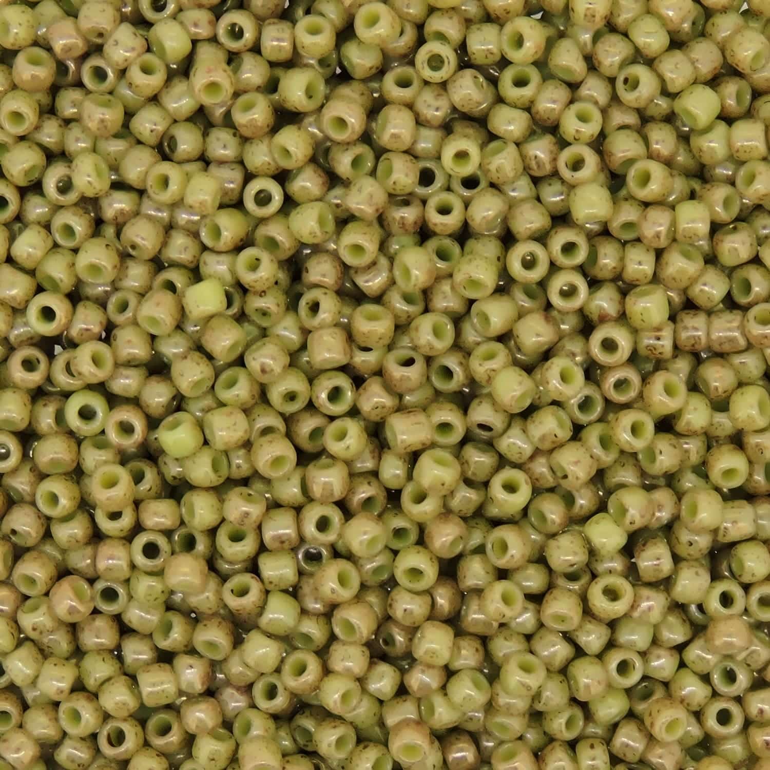 Toho Seed Beads Round Size 11/0 28GM Marbled Avocado Cranberry 11-1209
