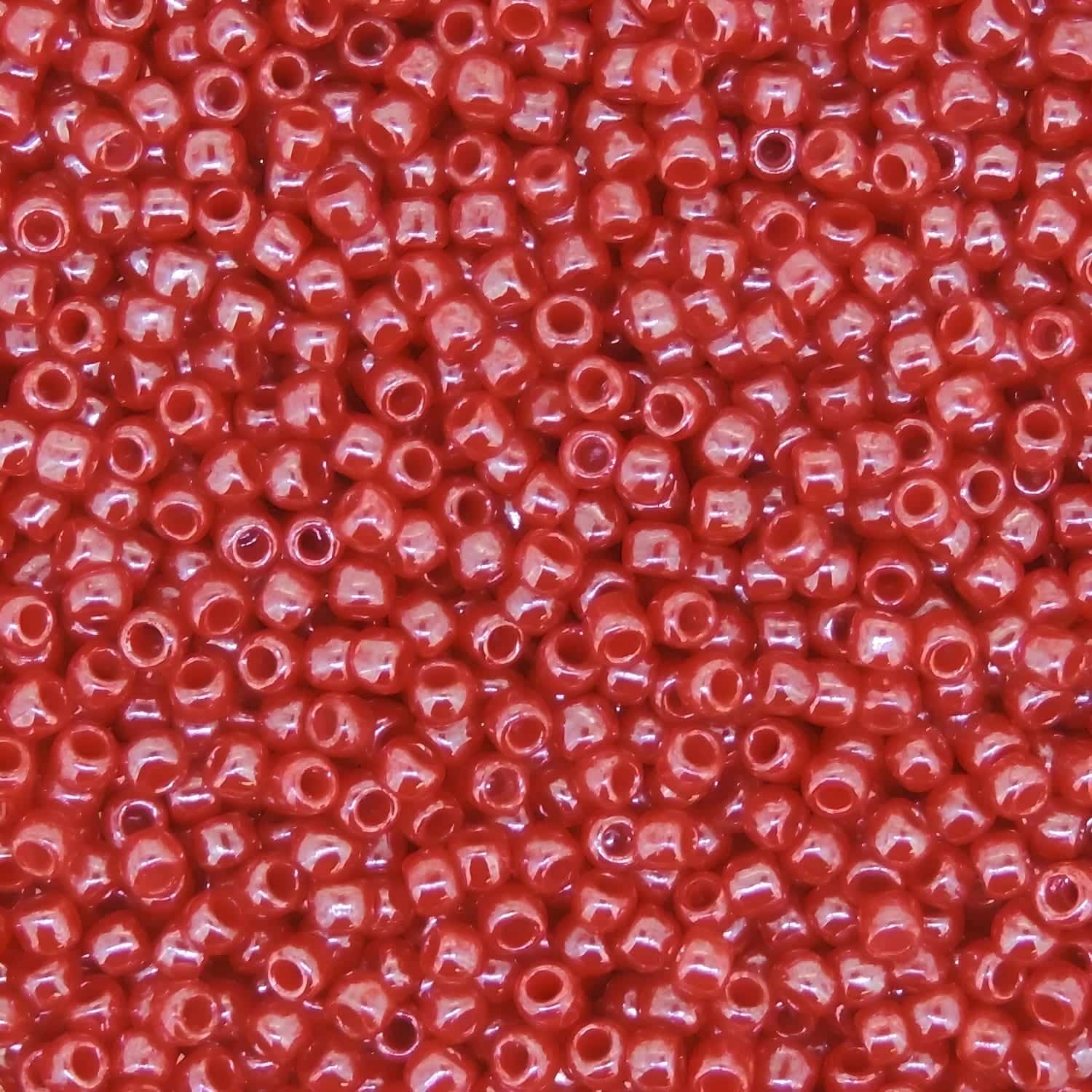 Toho Seed Beads Round Size 11/0 28GM Opaque Luster Cherry 11-125