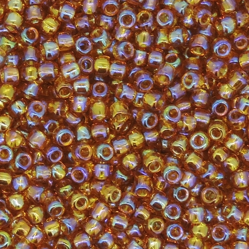 Toho Seed Beads Round Size 11/0 25GM Transparent Rainbow Topaz 11-162C