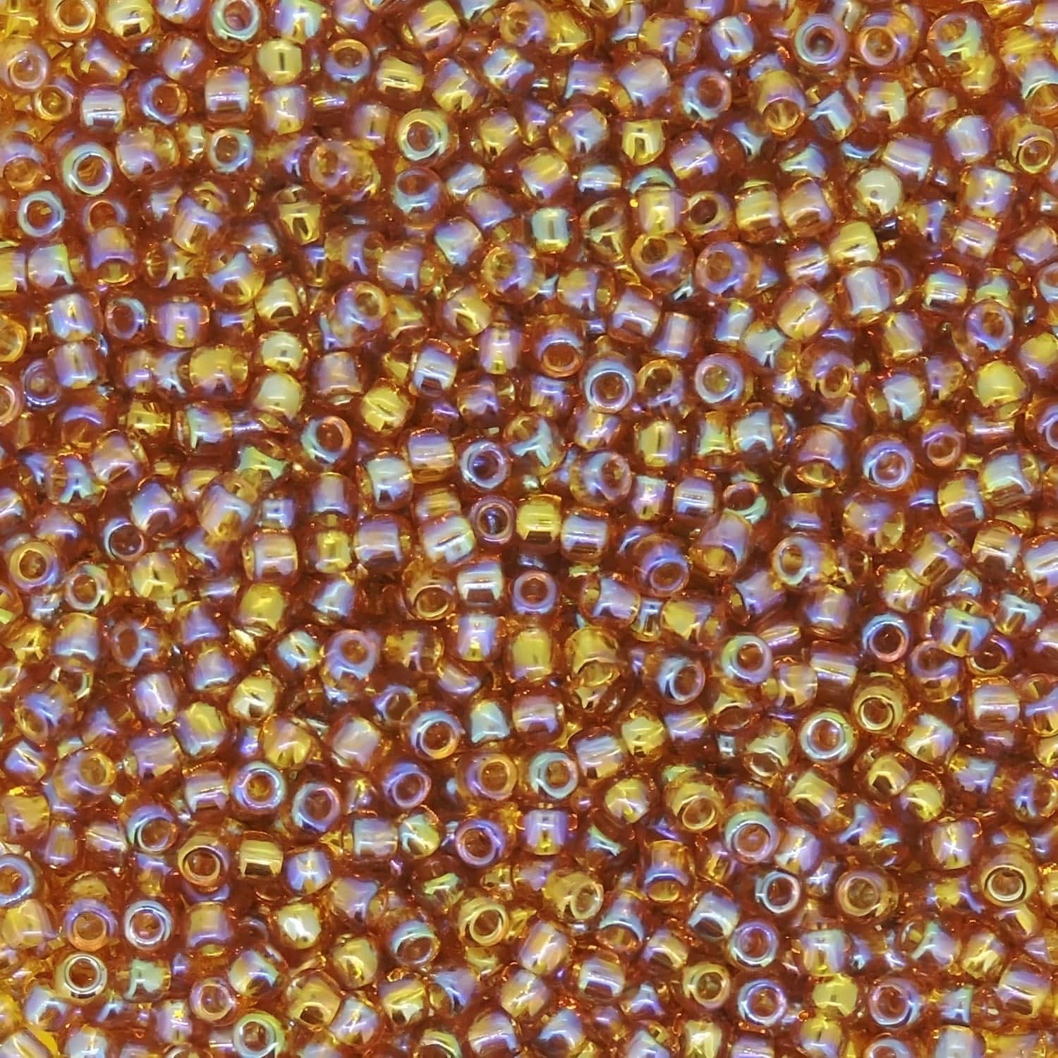 Toho Seed Beads Round Size 11/0 28GM Transparent Rainbow Topaz 11-162C