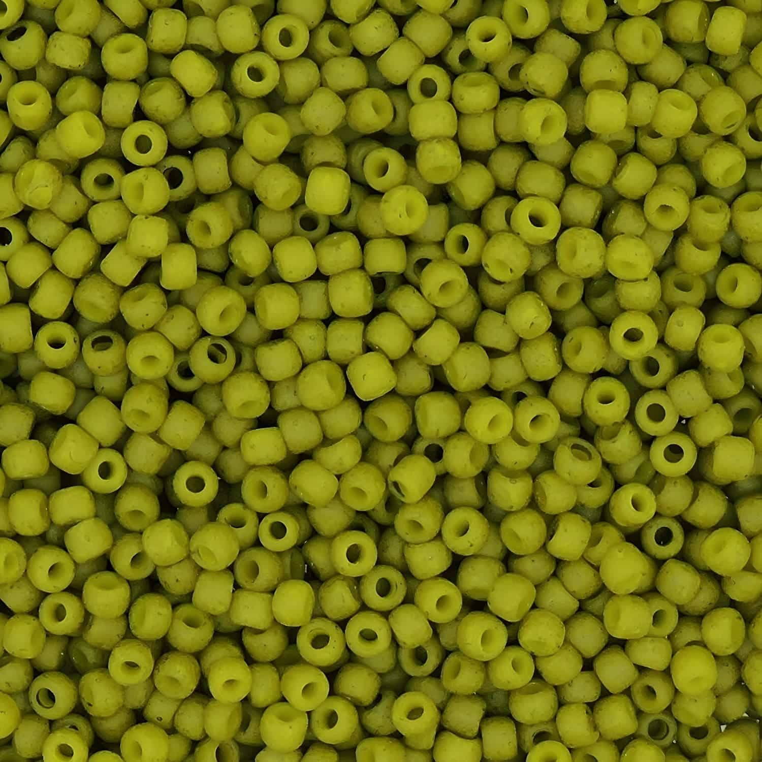 Toho Seed Beads Round Size 11/0 28GM Semi-Glazed Lemongrass 11-2600F