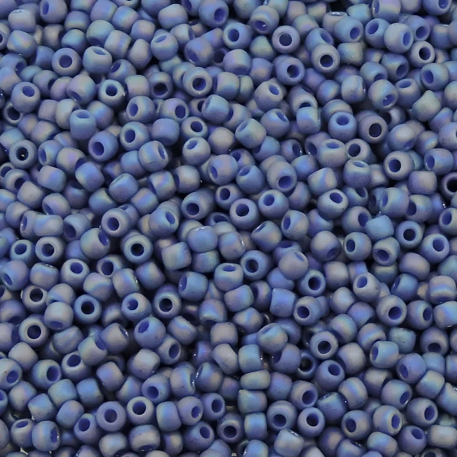 Toho Seed Beads Round Size 11/0 28GM Semi-Glazed Rainbow Soft Blue 11-2636F