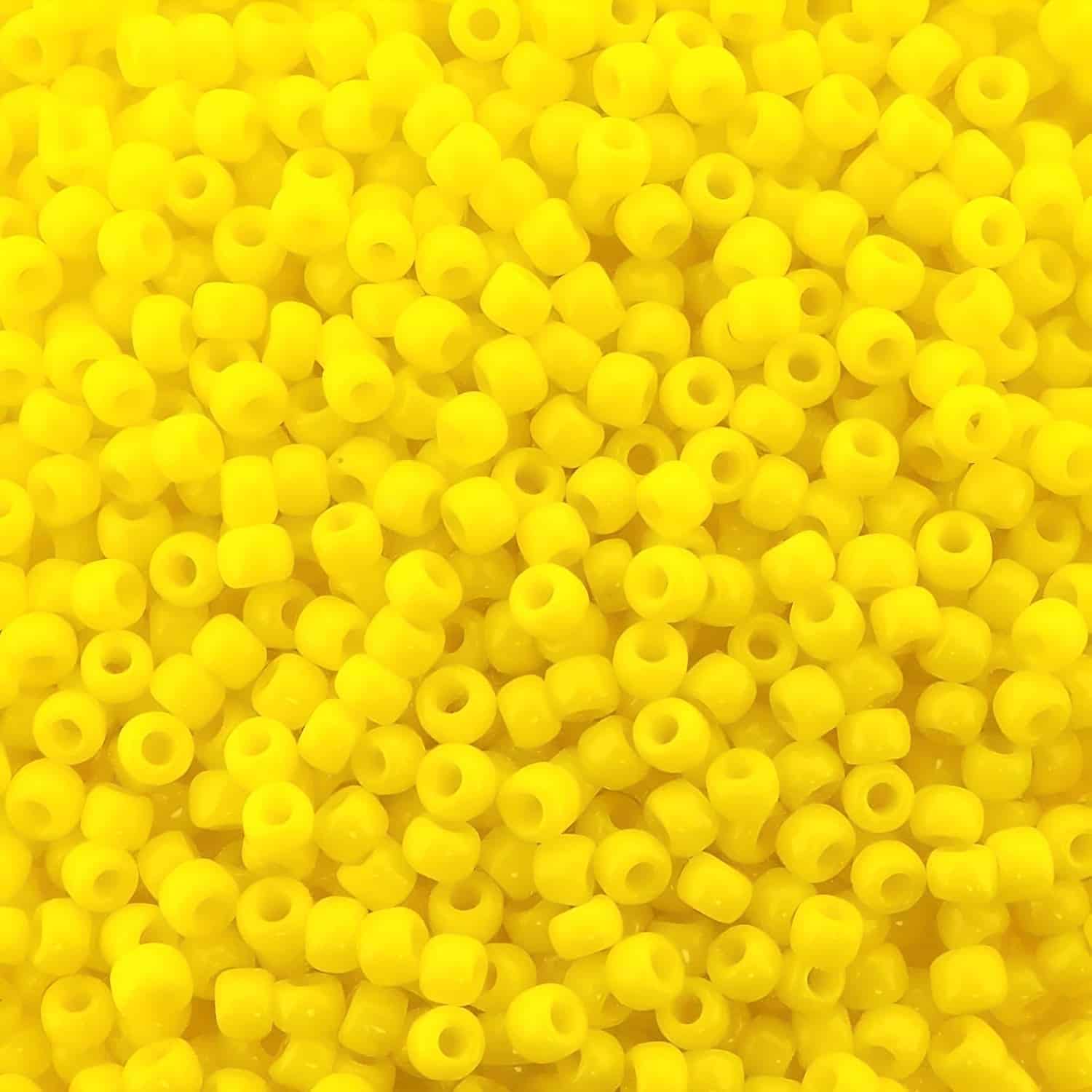 Toho Seed Beads Round Size 11/0 28GM Opaque Dandelion Yellow 11-42