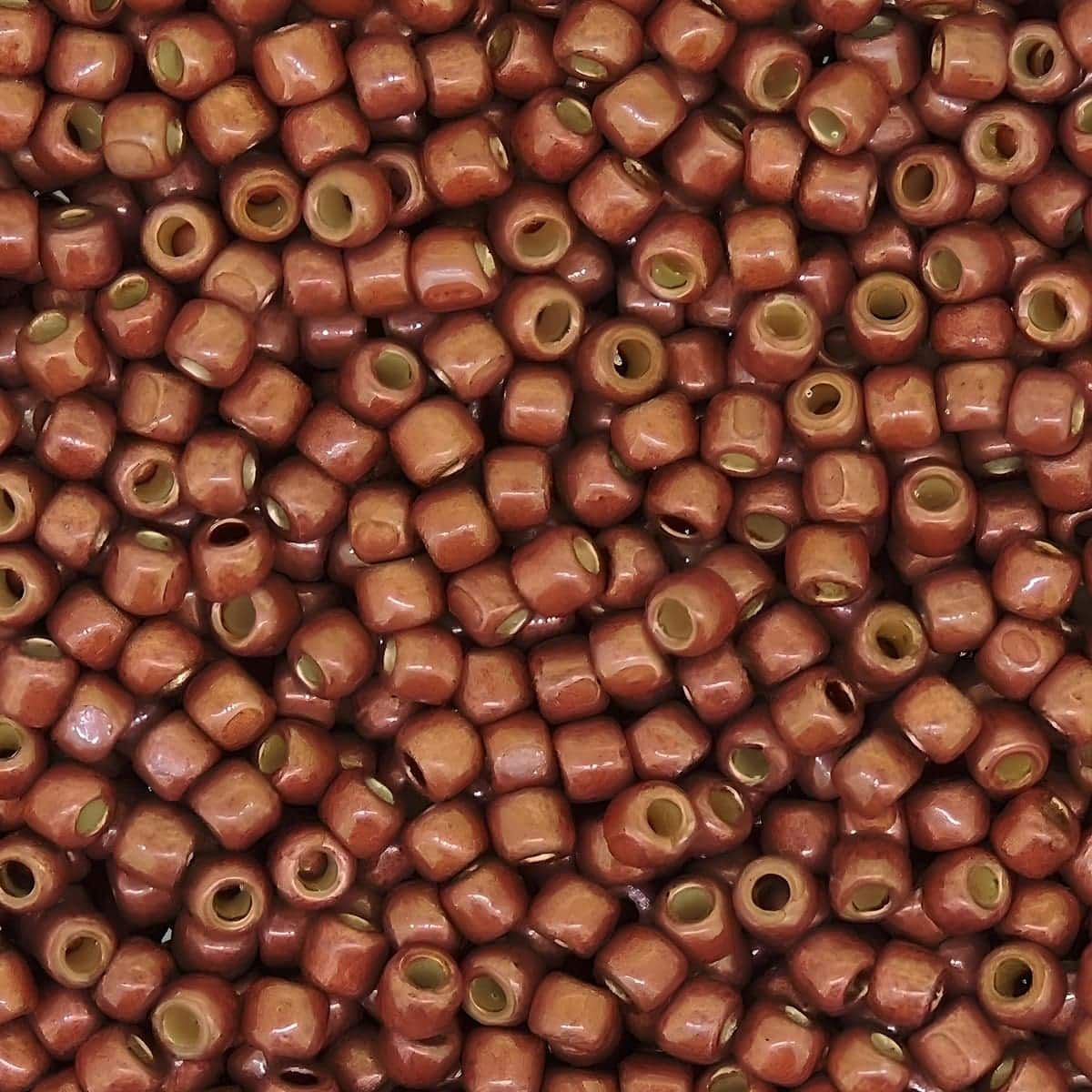Toho Seed Beads Round Size 11/0 28GM PermaFinish Matte Galvanized Brick Red 11-PF564F