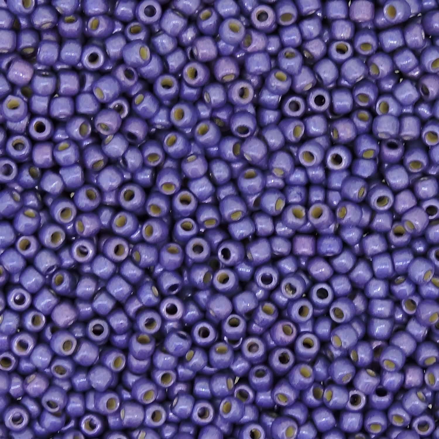 Toho Seed Beads Round Size 11/0 28GM PermaFinish Matte Galvanized Purple 11-PF581F