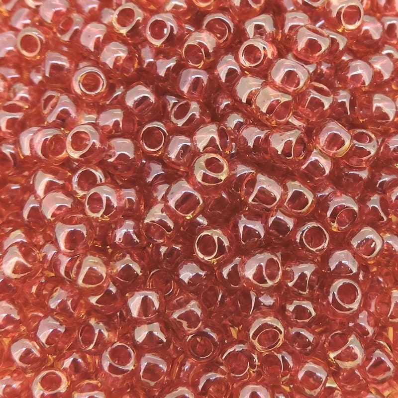 Toho Seed Beads Round Size 8/0 Pomegrante Lined Topaz 8-365 28GM