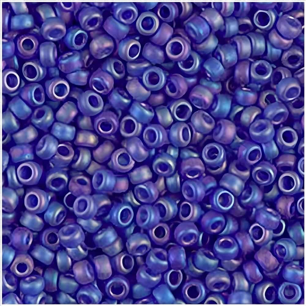 Miyuki Round Seed Beads Size 11/0 Matte Cobalt Blue AB 24GM