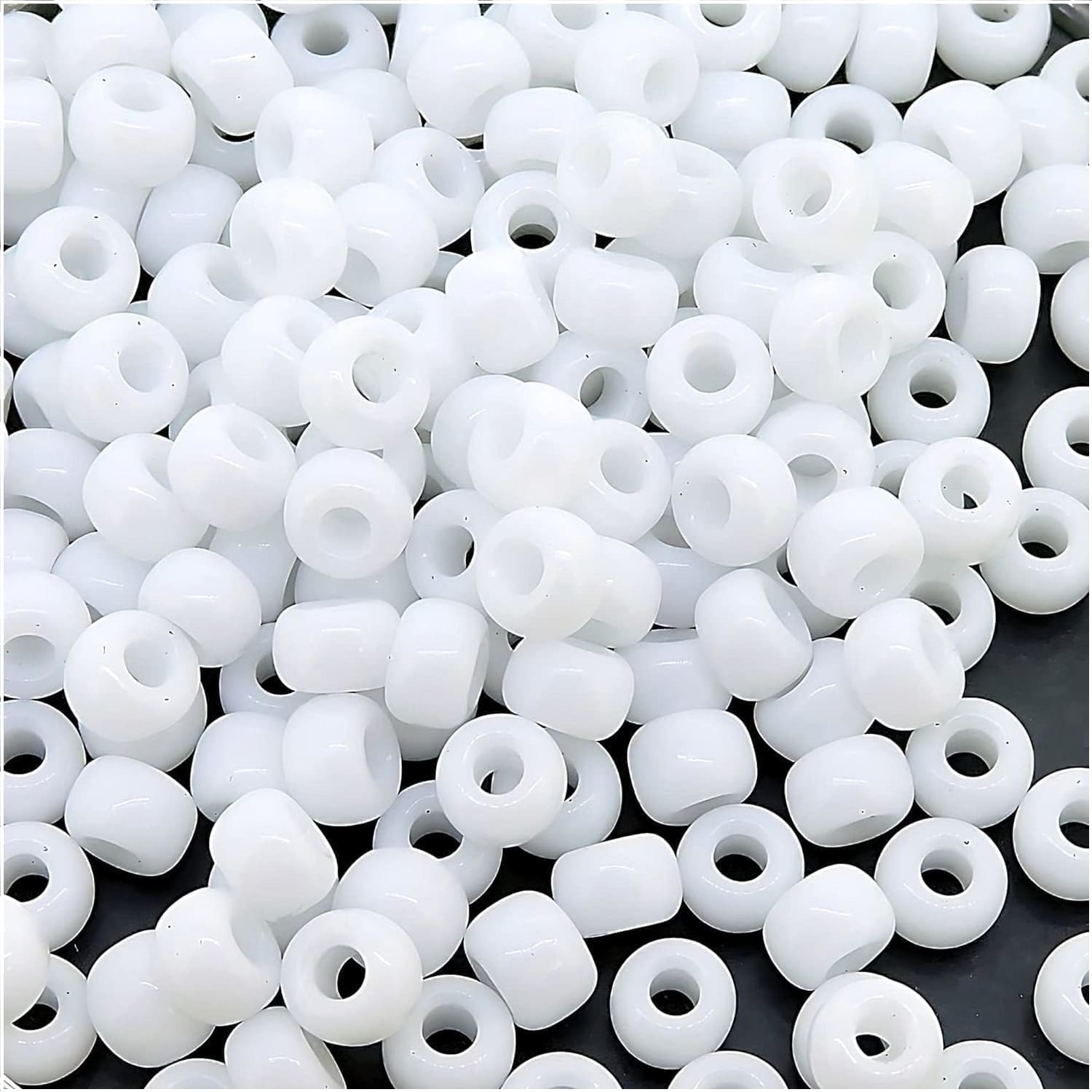 Miyuki Round Seed Beads 6/0 Opaque White BULK 50GM 6-402