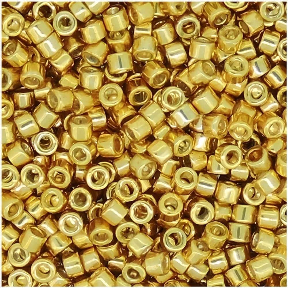 DB0410 Miyuki Delica Seed Beads 11/0 Galvanized Yellow Gold BULK 50GM