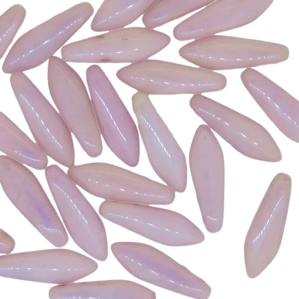 Dagger Beads 2-Hole 5x16mm Lila Luster 25pcs