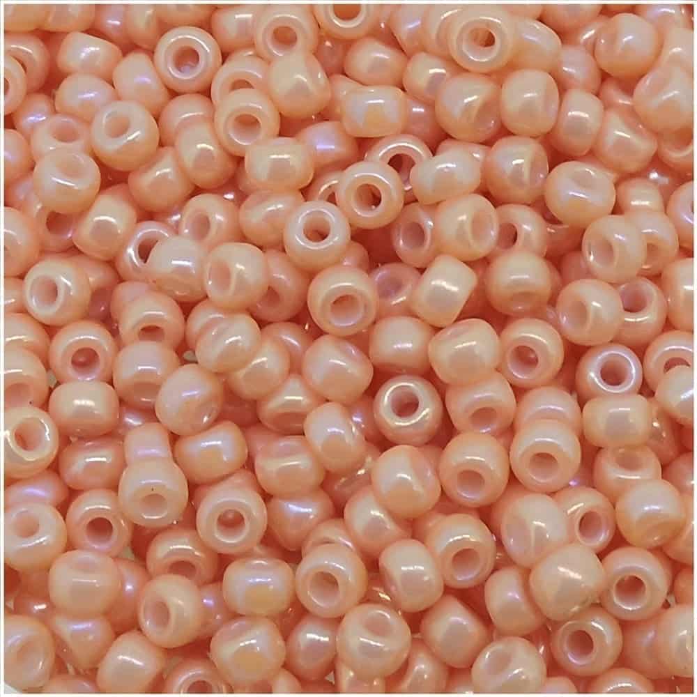 Miyuki Round Seed Beads Size 8/0 Opaque Tea Rose Luster 22GM