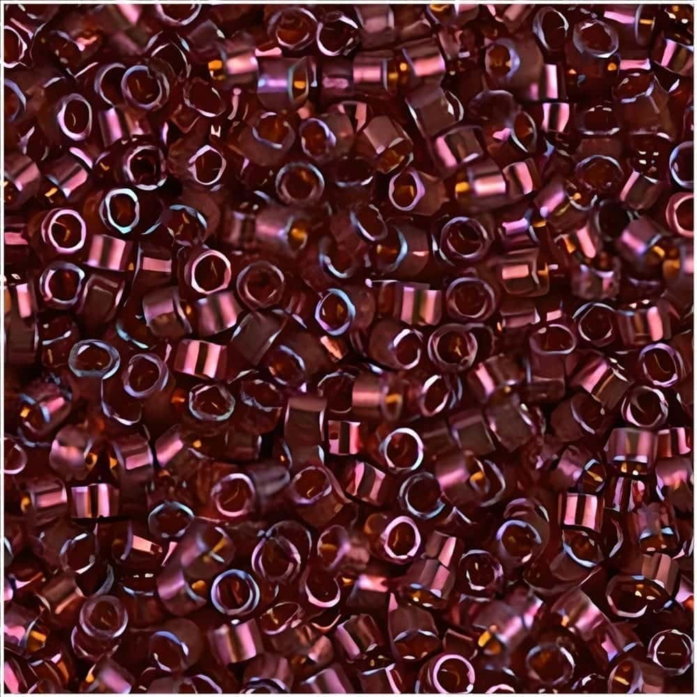 DB0120 Miyuki Delica Seed Beads Size 11/0 Dark Topaz Claret Luster 7GM