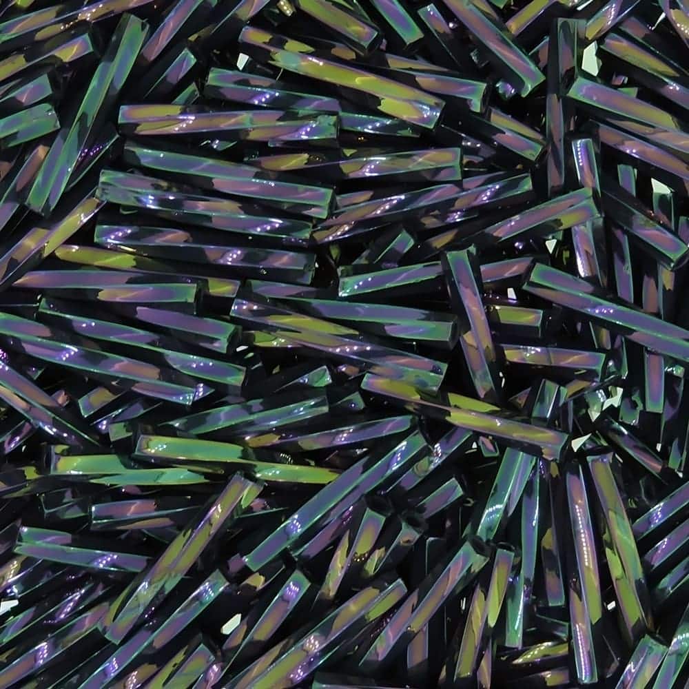 Miyuki Twisted Bugle Beads, 2x12mm, 13GM Purple Iris