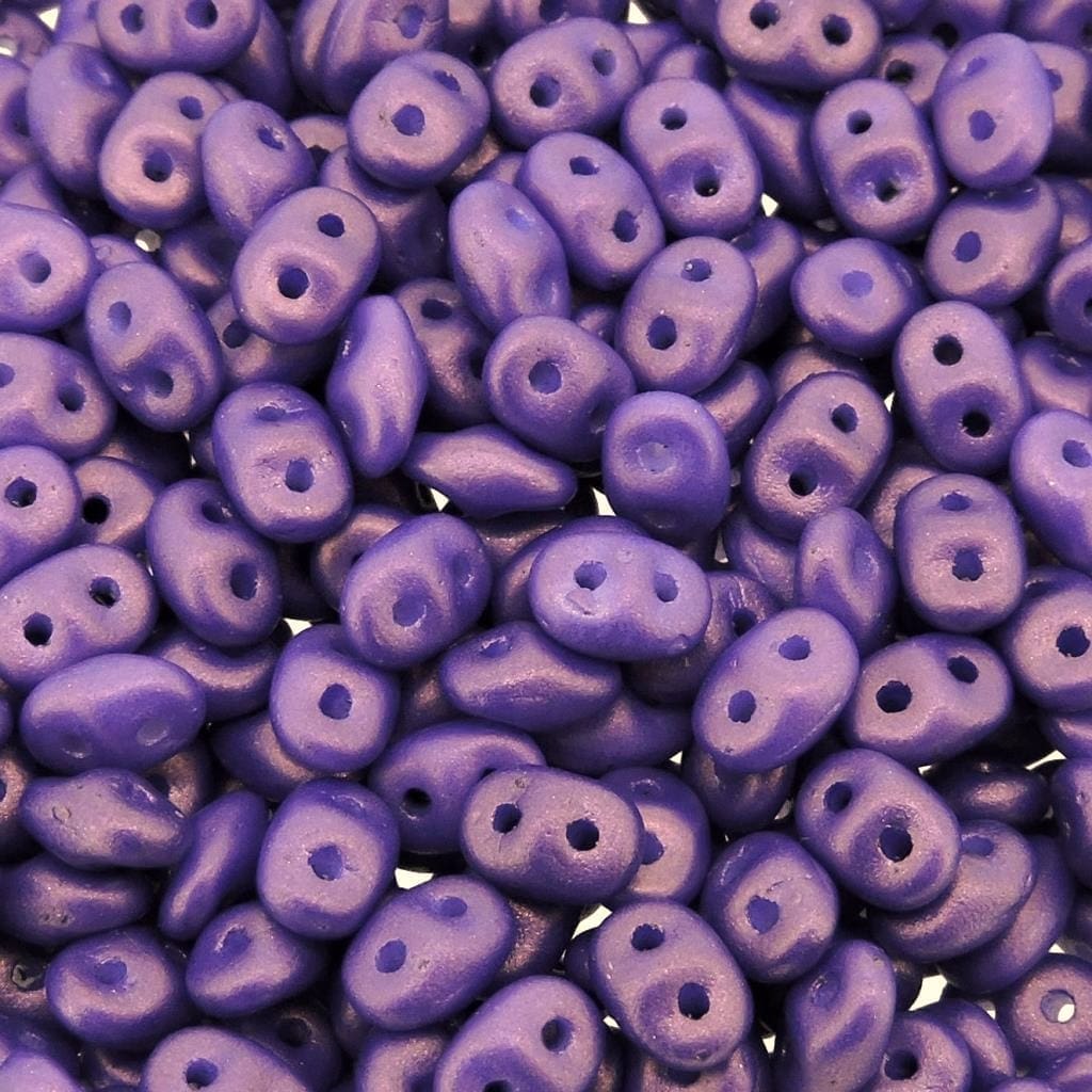 SuperDuo Beads Two-hole 5×2.5mm Gold Shine Orchid 22.5GM