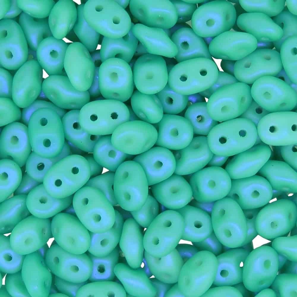 SuperDuo Beads Two-hole 5×2.5mm Tropical Mint 22.5GM