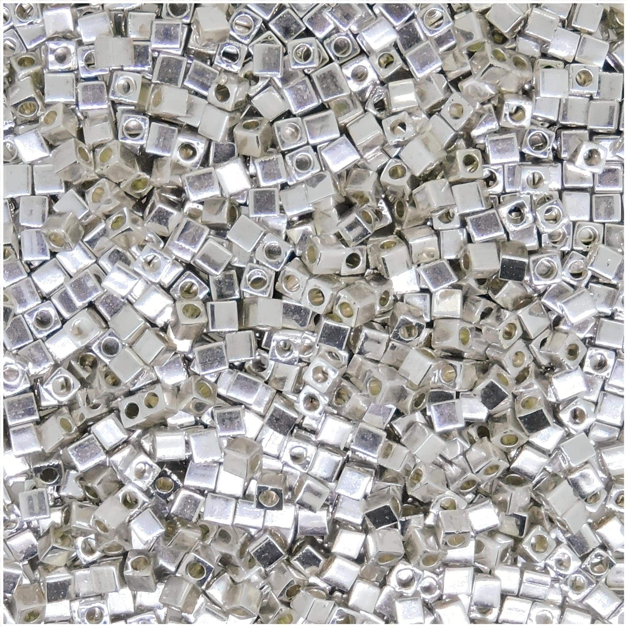 Miyuki Square Seed Beads 1.8mm Galvanized Silver 8.2GM