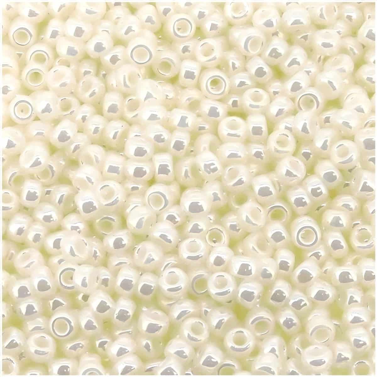 Miyuki Seed Beads Size 11/0 50GM Bulk Ivory Pearl / Pearl Ceylon