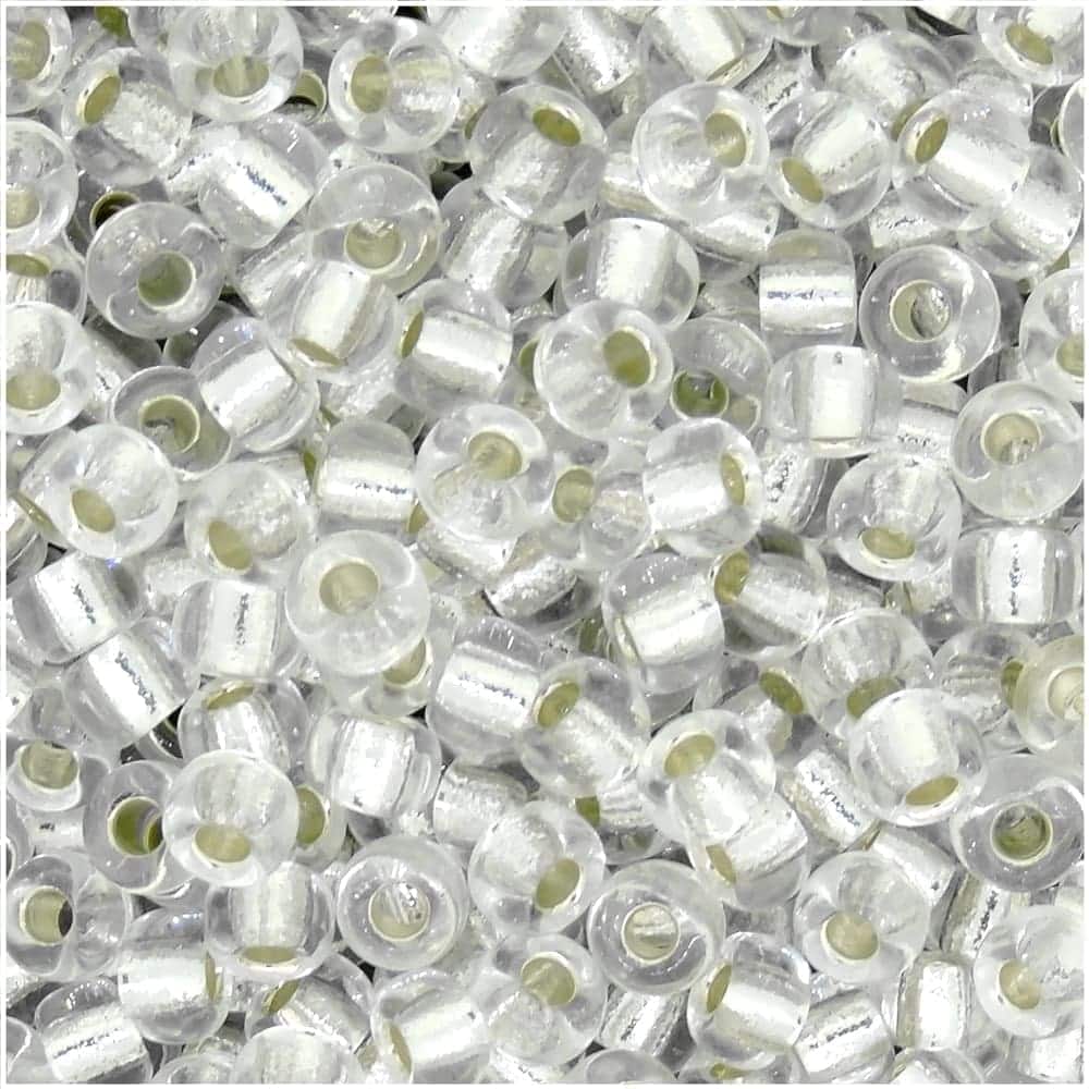 Miyuki Round Seed Beads 6/0 Silver Lined Crystal BULK 50GM 6-131S